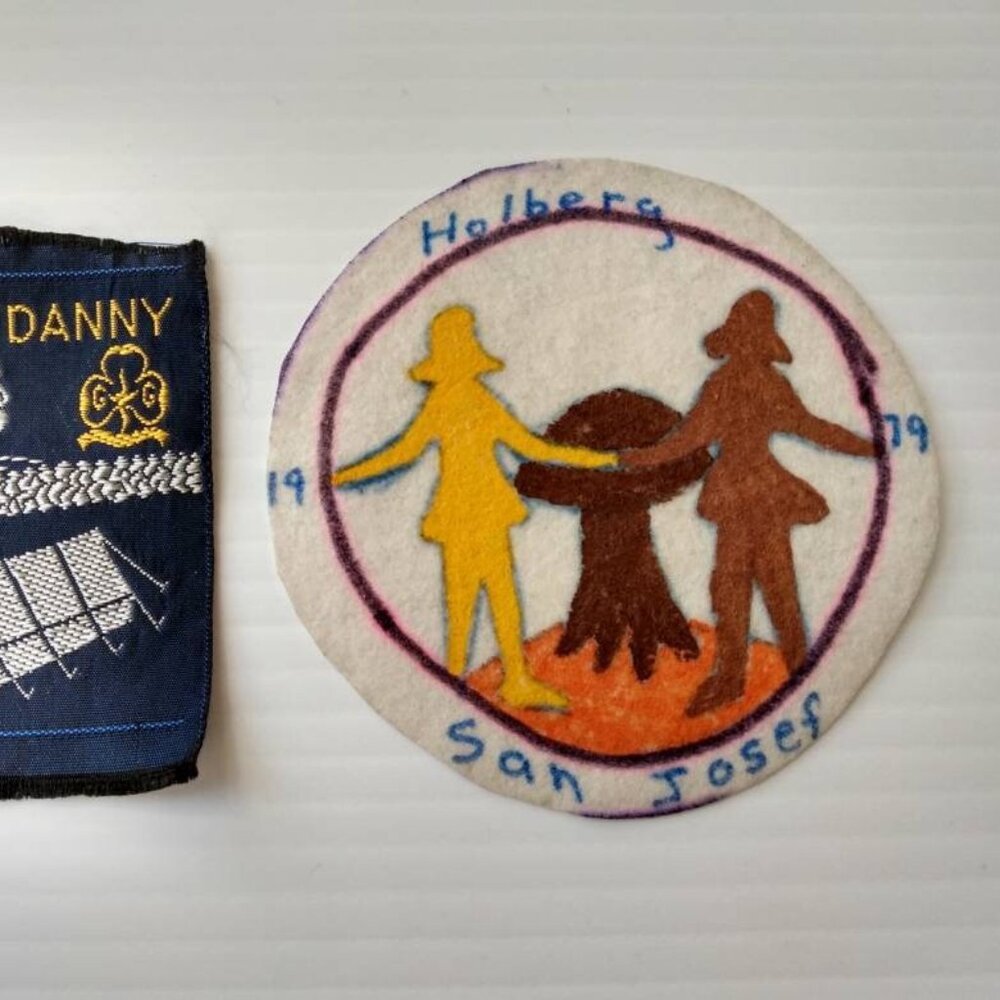 Vintage Girl Guides Patches Brownies Handmade Badge and Blue Camping Ribbon - Picture 8 of 8